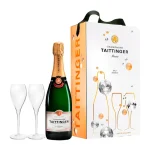 Taittinger Reims Brut Reserve Estuche + 2 Copas