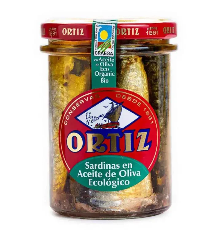 Sardinas oliva cristal Ortiz 190g