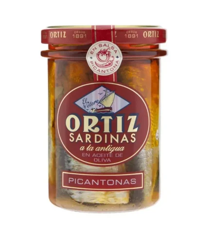Sardinas picantonas Ortiz cristal 190g